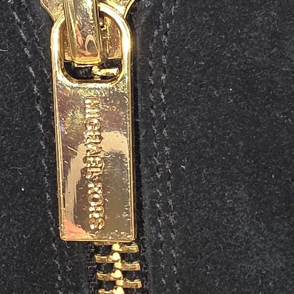 Michael Kors Rory Womens Black Suede Faux Sherpa Wedge Classic Booties Size 6 M - Picture 6 of 10